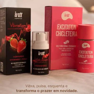 Kit da Esguichada (Excitation Chicleteira + Vibration Chiclete) - Vibrador Líquido - Gel Feminino