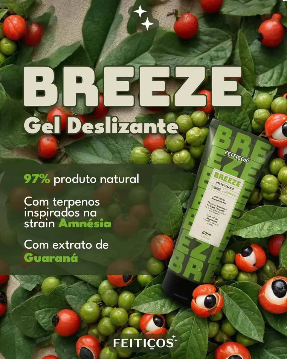 Gel Facilitador Breeze Vasodilatador 60ml Feitiços Efeito Relaxante - Imagem 3
