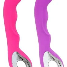Alternative view of Vibrador Ponto G Recarregável com Alça Metalizada Aveludado