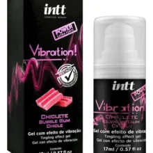 Vibration gel excitante que vibra sabor chiclete 17ml intt