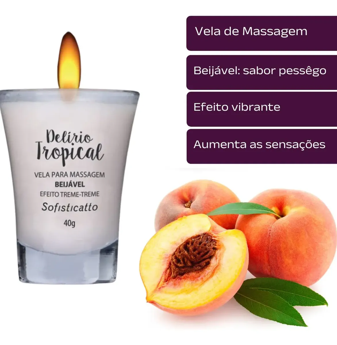 Vela de Massagem Delírio Tropical Sofisticatto 40g - Imagem 3