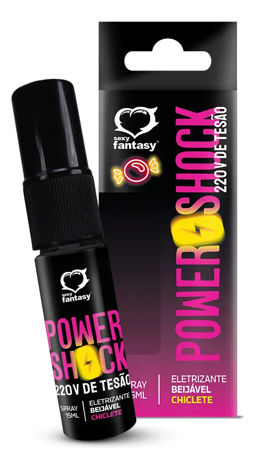 Power Shock Chiclete Gel Excitante Eletrizante 15ml